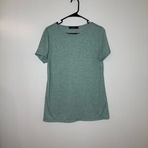 Casual Light Green Short Sleeve Tee
